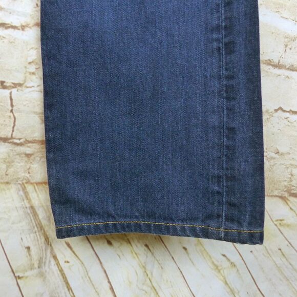 Uniqlo UJ Jean Men 33x34 (32.5x30) Blue Medium Wash Denim Straight Cotton 078957 - Picture 8 of 11